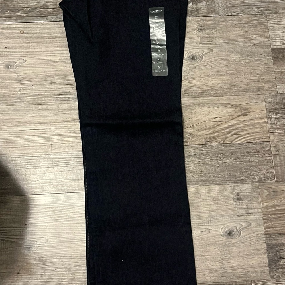 Ralph Lauren Dark Washed Straight Curvy Slimming Fit Jeans Size 2
